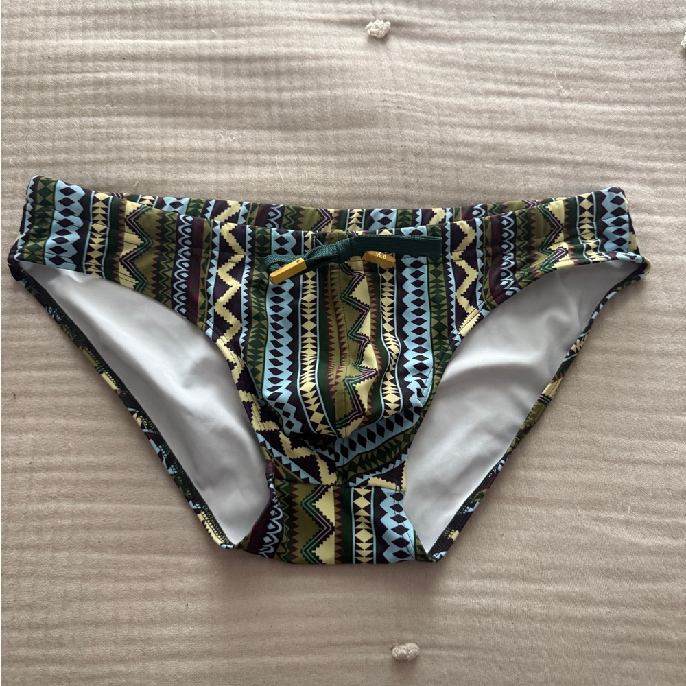 Patterned Swim Briefs